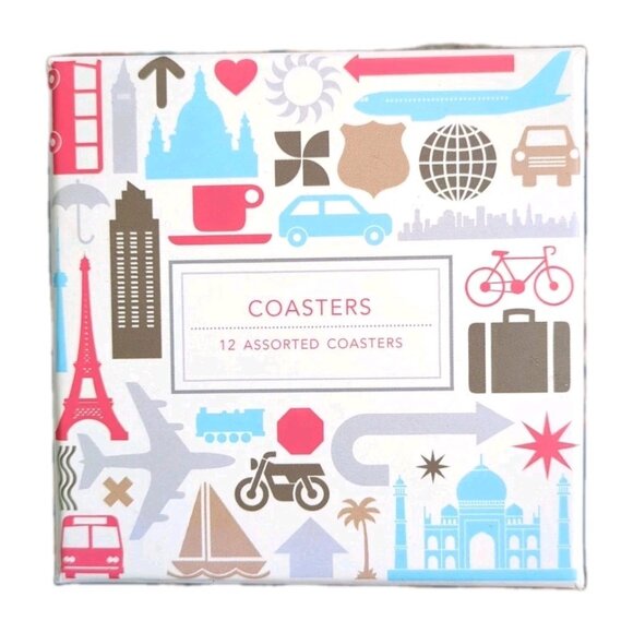Green Inspired.com Other - Set of 12 Travel Themed Coasters